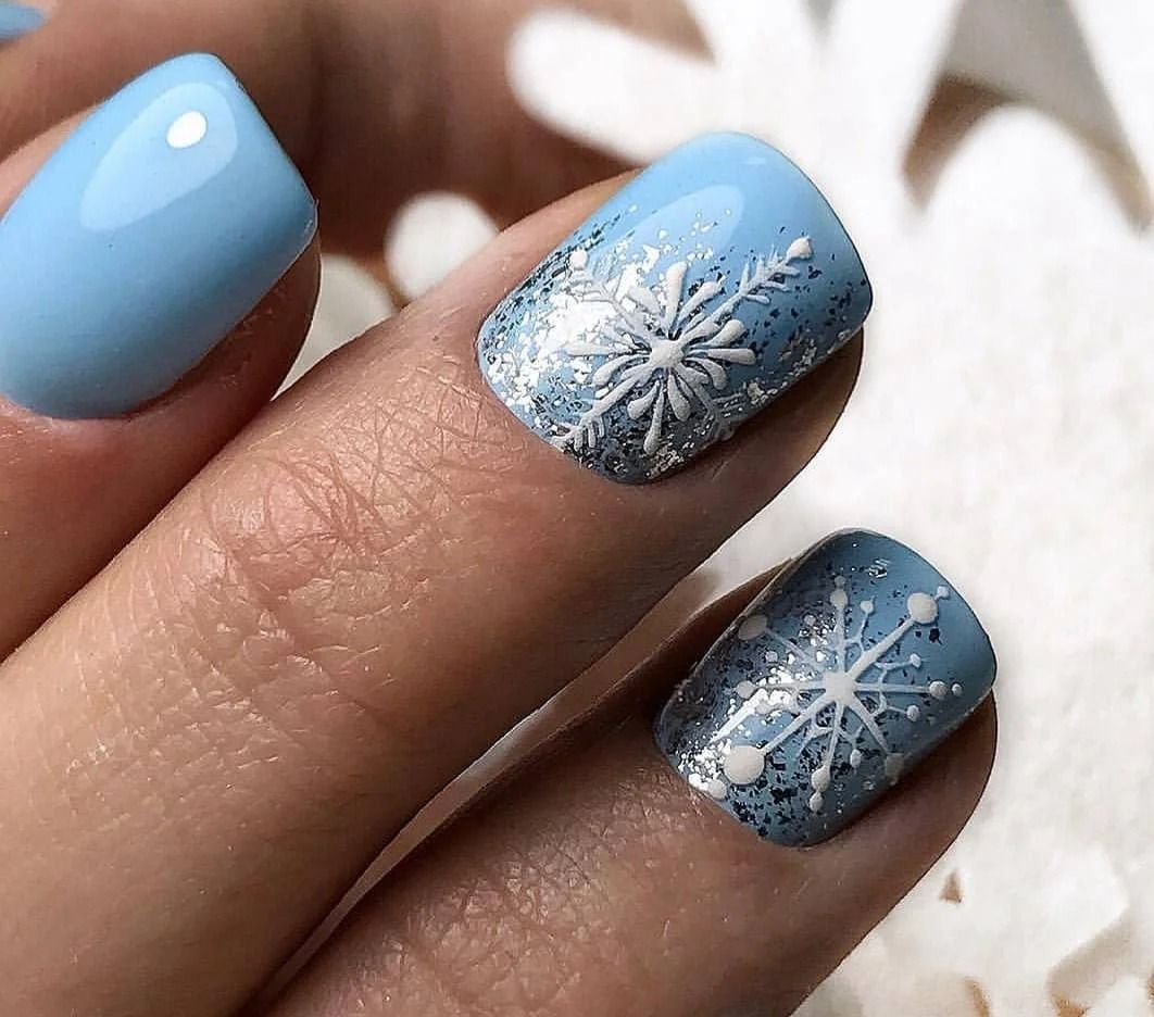 Дизайн Короткие Ногти Зима