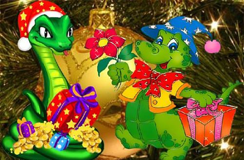 Старый Новый год 2013 - Прикольные Поздравления со Старым Новым годом Змеи - СМС короткие Стихи - Картинки Открытки
