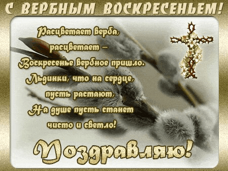Православное Вербное воскресенье открытки с поздравлениями в стихах скачать бесплатно