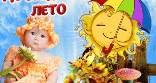 Анимашки, живые открытки, гифки с надписью: До свидания, Лето!