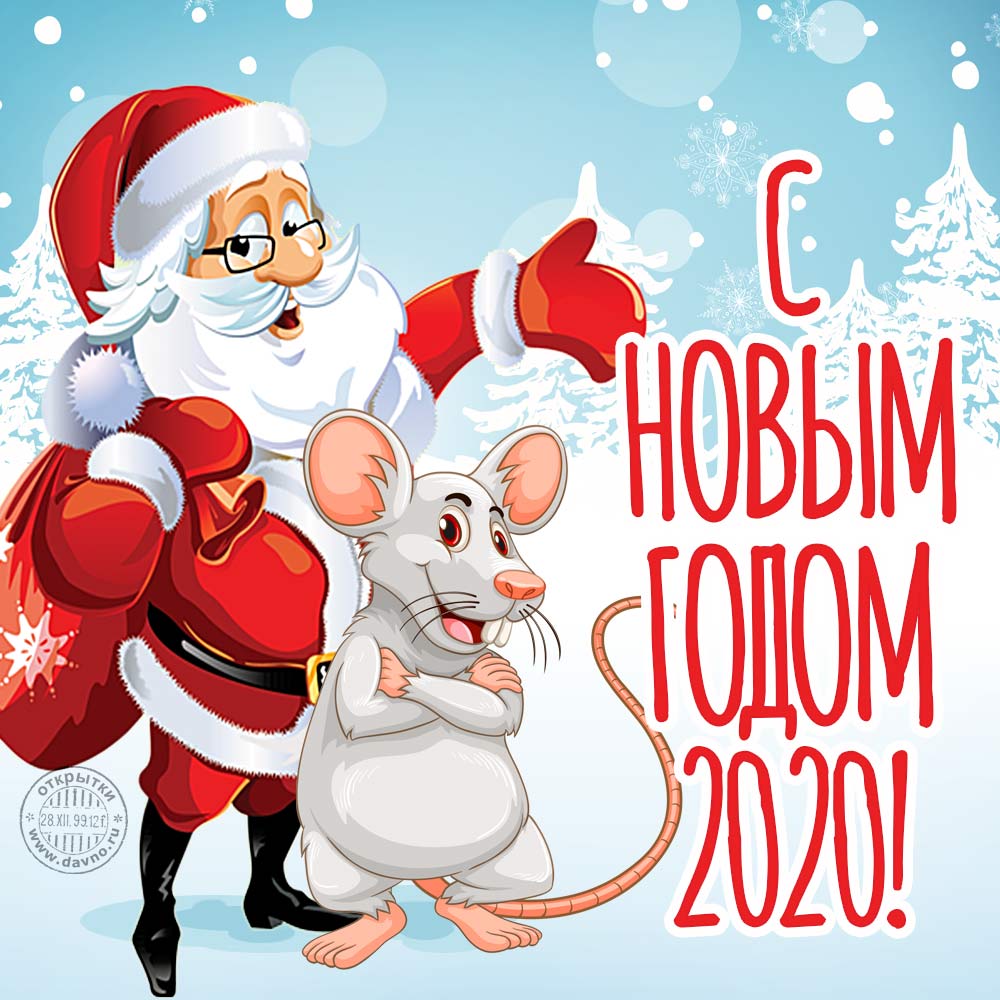 Год Крысы 2020 - Смешные поздравления с Новым годом Крысы 2020 в стихах - Открытки с Новым годом 2020 Крысы - Картинки смешные со стихами с Крысой