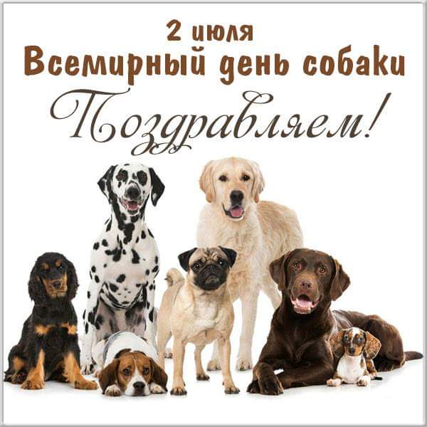 2 июля - Всемирный день собак - Поздравляем!!!