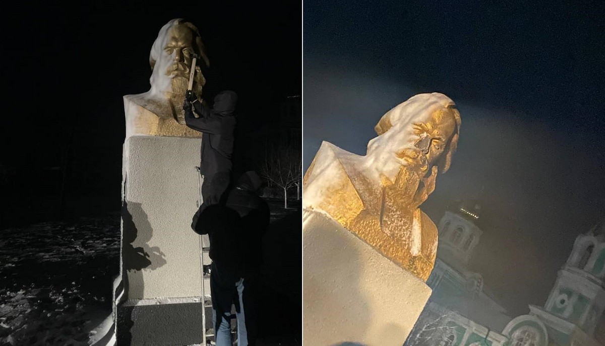 ФОТО: "Всех поздравляем!": в Украине повалили последний памятник Владимиру Ленину - где "скрывался" последний вождь?