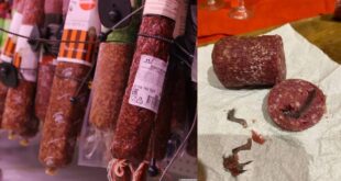ФОТО, ВИДЕО: В Житомире военный купил колбасу с крысиным хвостом внутри: разгорается скандал