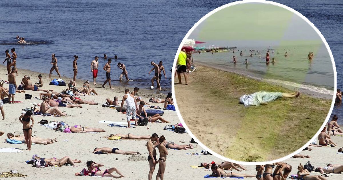 ВИДЕО: Жуткое зрелище: в Одессе люди с детьми несколько часов купались и загорали на пляже рядом с утопленником