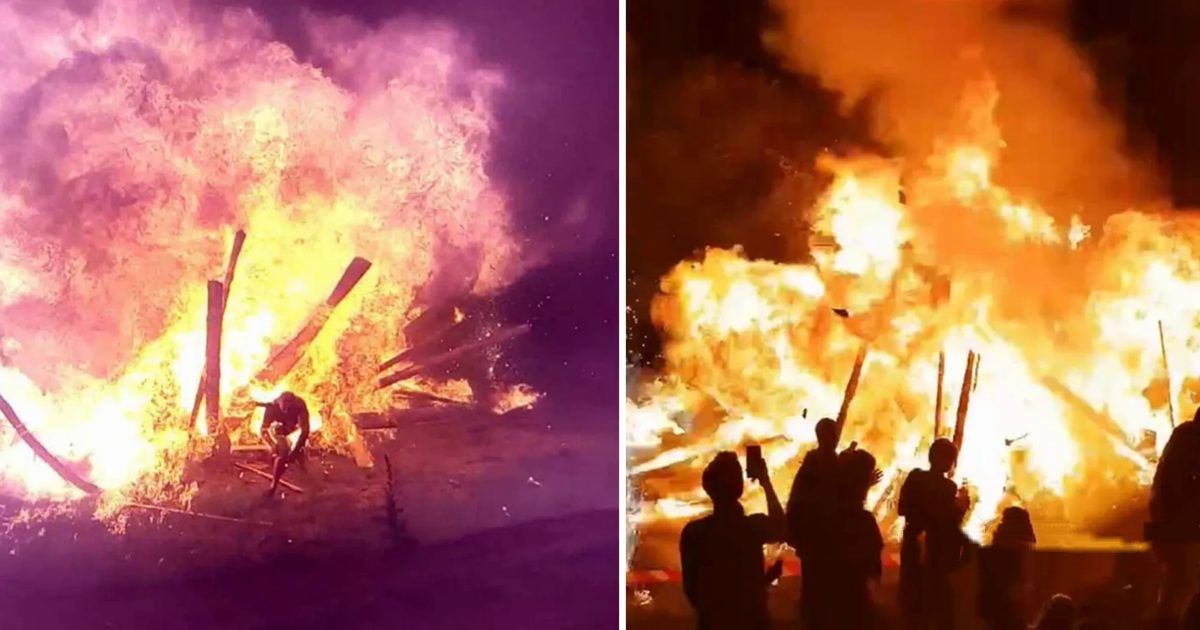 ФОТО, ВИДЕО: В Коростене во время празднования Ивана Купала взорвались канистры с бензином, участников накрыл огненный смерч