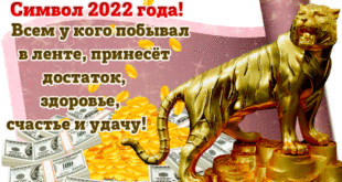 Символ 2022 года Денежный Тигр - С Новым годом! Поздравление от символа 2021 года Тигра, гифка - С наступающим Новым годом Тигра / Тигрицы!