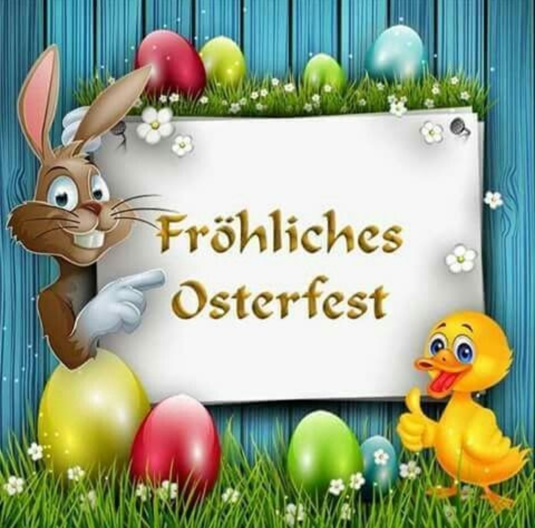 Fröhliches Osterfest - Христос Воскрес с Пасхой на немецком 