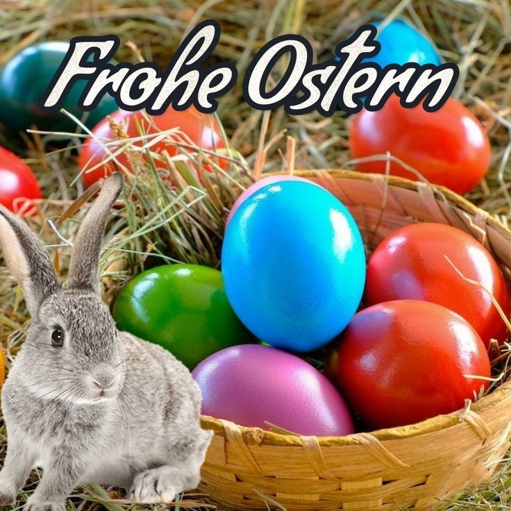 Frohe Ostern - С Пасхой на немецком языке 
